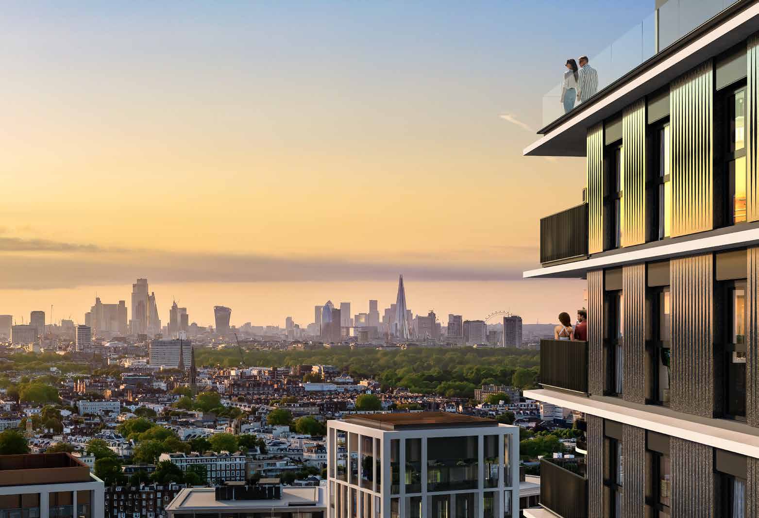 Apartment · Skyline Balcony at Sunset